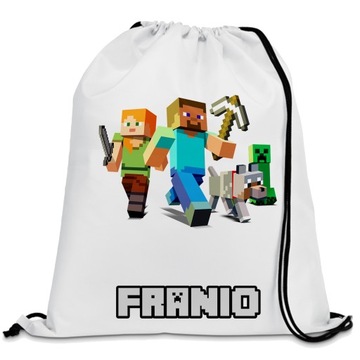 WOREK PLECAK DO SZKOŁY MINECRAFT IMIĘ