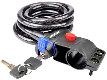 ВЕЛОСИПЕДНЫЙ ЗАМОК ТРОС ВЕЛОСИПЕДНОГО ЗАМКА 12x1800 мм