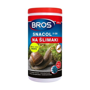 BROS SNACOL ŚRODEK PREPARAT GRANULAT NIEBIESKIE GRANULKI NA ŚLIMAKI