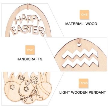 40шт деревянные бирки пасхальный декор