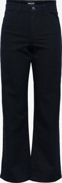 Spodnie jeansy z szeroką nogawką damskie PIECES czarne XL