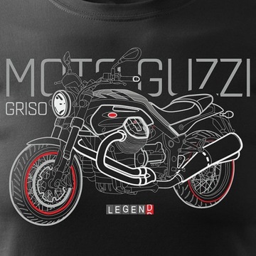 Koszulka motocyklowa na motor Moto Guzzi Griso na prezent dla motocyklisty