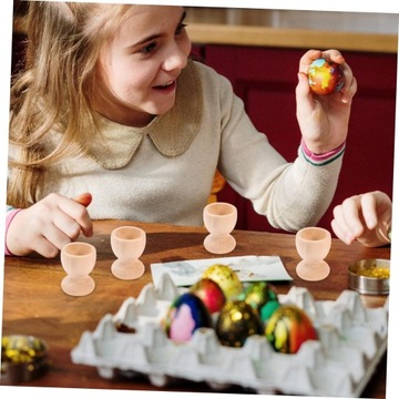 Деревянный лоток для яиц, 5 шт., контейнеры для яиц, неокрашенная стойка для яиц, Wi-Fi