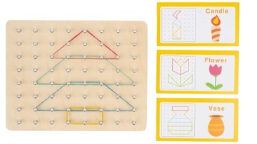 Развивающая головоломка Монтессори с резинками для игрушек