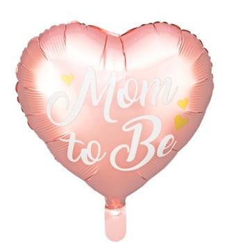 Balon foliowy Mom to Be, 35cm, różowy BABY SHOWER