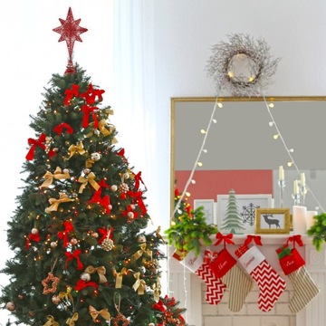 Новогоднее украшение «Рождественская звезда» блестящая 3 шт.