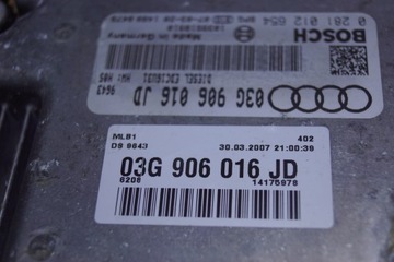 ŘÍZENÍ MOTORU AUDI A4 B7 EXEO 2.0 TDI 03G906016JD