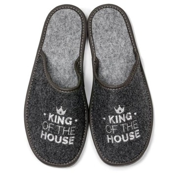 KAPCIE FILC MĘSKIE KRÓL KING OF THE HOUSE PANTOFLE