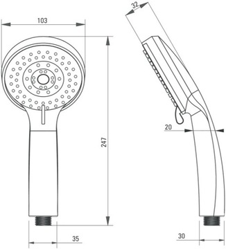РУЧКА ДЛЯ ДУША DEANTE NEO PURE CHROME