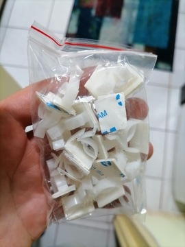 самоклеящийся держатель кабеля, крепящийся, белый, 4 шт.