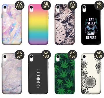 ETUI DO IPHONE XR WZORY TOP100 DESIGN Z NADRUKIEM ZE WZOREM OBUDOWA +SZKŁO
