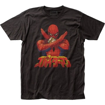 KOSZULKA Japanese Text Spider-Man