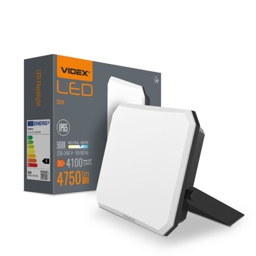 LAMPA NAŚWIETLACZ HALOGEN reflektor LED zewnętrzny Videx biały 4750lm 50W