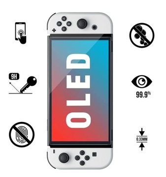 ЗАКАЛЕННОЕ СТЕКЛО 9H для NINTENDO SWITCH OLED, 2 шт.