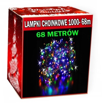 LAMPKI CHOINKOWE 1000 ZEWNĘTRZNE GRUBE FLASH ISKRA