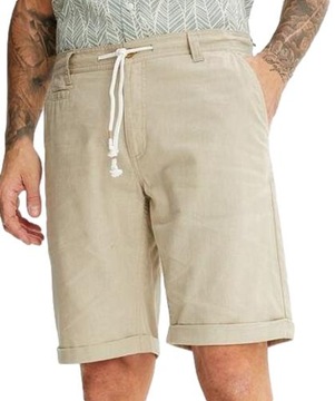 Spodenki męskie lniane szorty chinosy BONPRIX bermudy SP234 r. 44 3XL/4XL