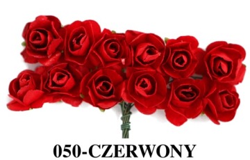 Цветы из бумаги на проволоке диаметром 2 см/12 шт, 16 цветов.