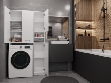 MARPOL DD КОМПЛЕКТ ДЛЯ ВАННОЙ МАТОВЫЙ БЕЛЫЙ ШКАФ