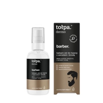 Tołpa, Dermo Barber, balsam-żel do twarzy z zarostem i brodą, 75 ml