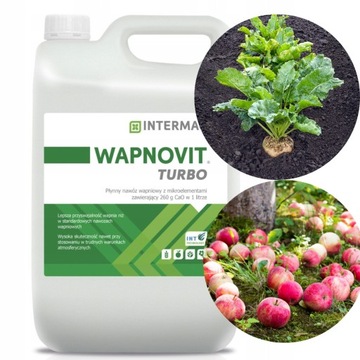 Nawóz dolistny WAPNOVIT TURBO 5L wapń wapniowy ZAPOBIEGA NIEDOBOROM WAPNIA