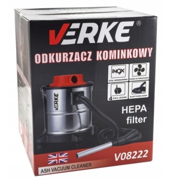 ПЫЛЕСОС ДЛЯ КАМИНА ASH DUST 1200Вт 20л VERKE