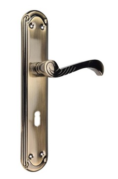 KLAMKA DRZWIOWA CASABLANCA 90 mm KLUCZ PATYNA