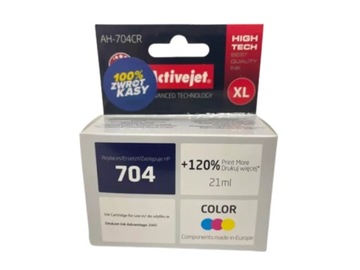 TUSZ ACTIVEJET AH-704CR DO HP 704 CN693AE 21 ML