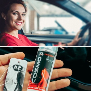 K2 COSMO АРОМАТ КЛУБНИКИ ОСВЕЖИТЕЛЬ АВТОМОБИЛЯ 50 МЛ