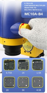 ЦИФРОВОЙ МИКРОСКОП ДЛЯ ELEKTRONIKA MECHANIC MC10A-B4 HDMI FHD 70-110x