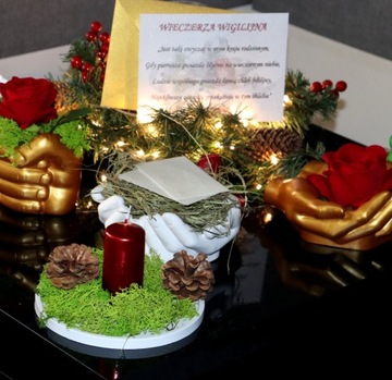 Рождественский набор - вафля, сено, свеча, молитвенный рождественский набор