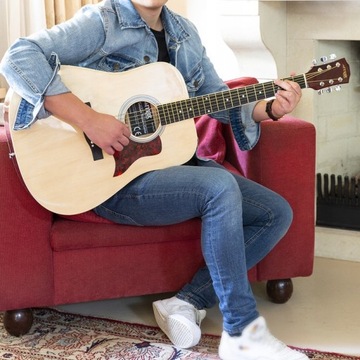 Gitara AKUSTYCZNA z zestawem akcesoriów NATURAL
