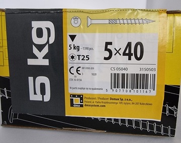 WKRĘTY CIESIELSKIE DO DREWNA 5x40 STOŻKOWE 5kg!!!