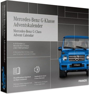 FRANZIS Mercedes Benz G kalendarz adwentowy, metalowy zestaw w skali 1:43