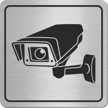 Tabliczka KAMERA / MONITORING inox STAL NIERDZEWNA