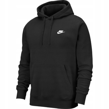 Bluza sportowa Nike Sportswear Club Hoodie czarna haftowane logo rozmiar S