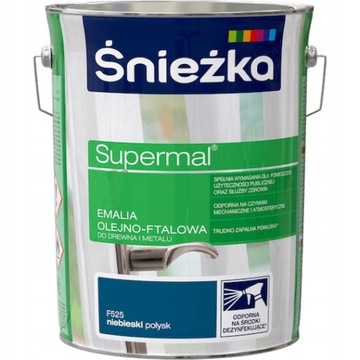 ŚNIEŻKA Supermal Emalia OlejnoFtalowa Niebieski Połysk 0,8l F525