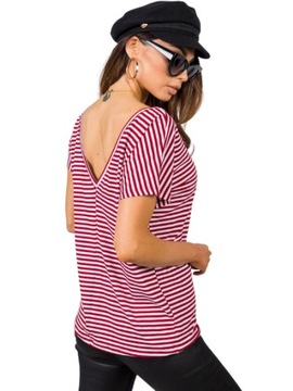 Damska Koszulka T-shirt z dekoltem na plecach XL