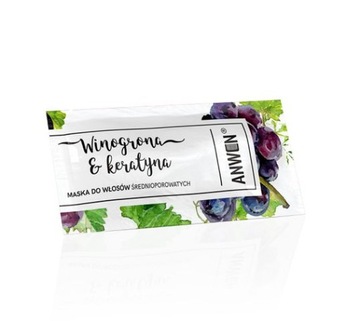 ANWEN MASKA DO WŁOSÓ WINOGRONA KERATYNA 10 ml