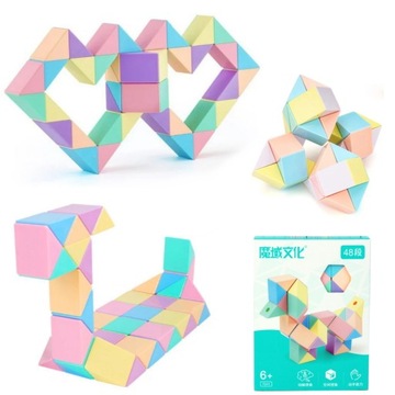 ЛОГИЧЕСКИЙ ПАЗЛ ВОЛШЕБНАЯ ЗМЕЯ ПАСТЕВЫЙ ЦВЕТ 48 ШТ.