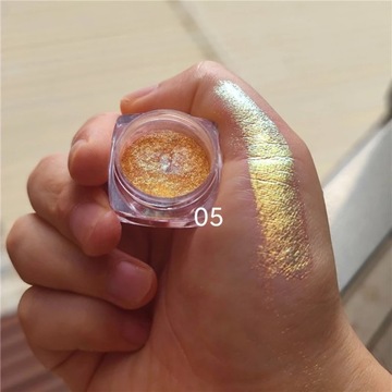 Cień do powiek Ultra-cienki opalizujący kolor Shift holograficzny cień do p