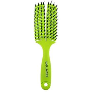 WELLNESS ZIELONA PŁASKA SZCZOTKA DO WŁOSÓW MEDIUM