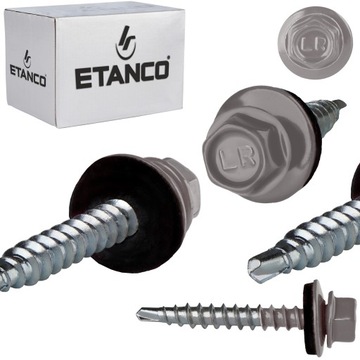 Wkręty farmerskie 4,8x35 mm RAL 9007 250 szt. blachowkręty Etanco GTF2 Z14