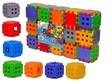 Klocki konstrukcyjne WAFLE ADUSIE 90 el. KOSTKA