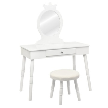 Biurko TOALETKA Costway 70 x 34 x 101 cm biały DZIECI Super prezent ŚWIĘTA