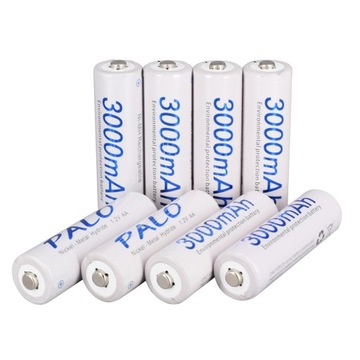 8 sztuk 1,2 V 3000 mAh AA akumulator NIMH z pojemnikiem na baterie