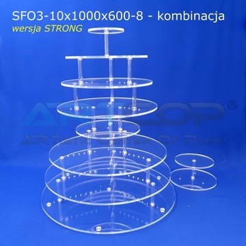Каркасная, многоярусная тарелка из оргстекла на 100 мини-порций.