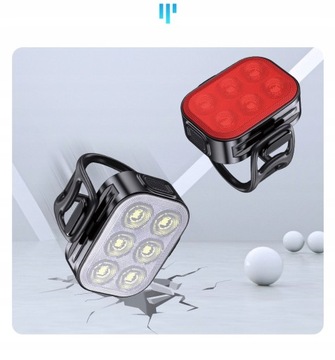 2x SPECTER Q5 6LED USB-C передний и задний велосипедный фонарь