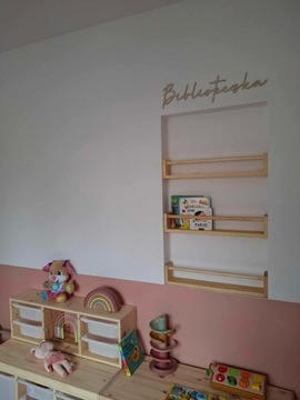 Inscription Library, надпись на стену, 3D украшение для ребенка, 60 см