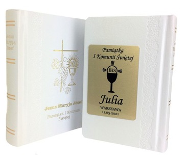 MODLITEWNIK I KOMUNIA ŚWIĘTA-PERSONALIZOWANY/BIAŁY