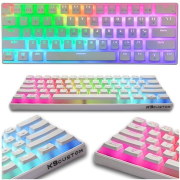KLAWIATURA GAMINGOWA PODŚWIETLANA Mała USB RGB LED DLA GRACZY 60%